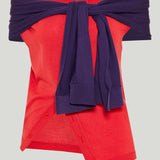 JW Anderson Layered off-shoulder wool top