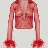 Oséree Lumière Plumage shirt
