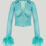 Oséree Lumière Plumage shirt