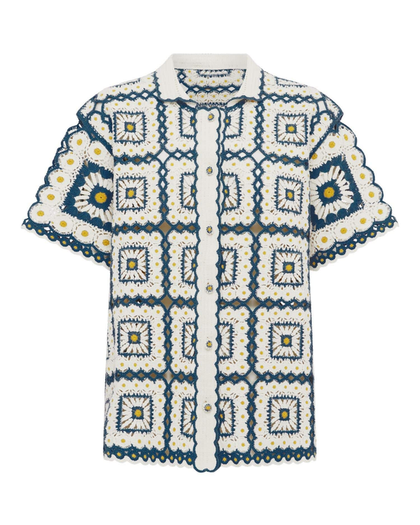 Alemais Dolly crochet cotton shirt