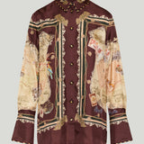 Zimmermann Valiant printed silk twill shirt