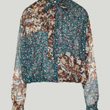 Dries Van Noten Cenvy semi-sheer silk shirt