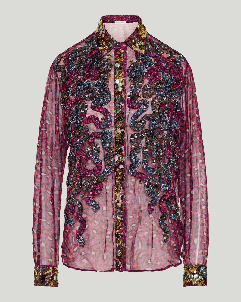 Dries Van Noten Embellished embroidered shirt