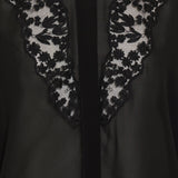 Fendi Lace-trimmed silk georgette shirt