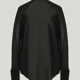 Fendi Lace-trimmed silk georgette shirt