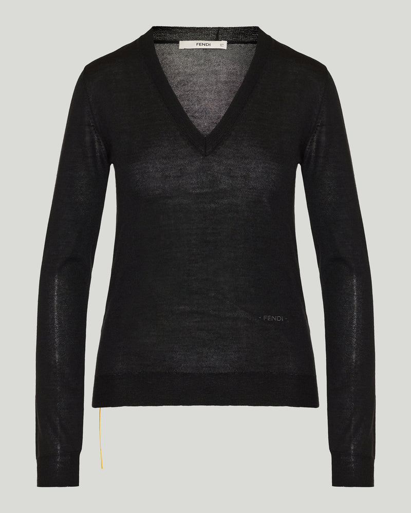 Fendi V-neck cashmere-blend sweater