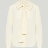 Saint Laurent Tie-neck silk blouse