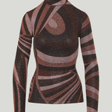 Pucci Iride-print glitter-effect top