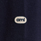 AMI Paris Zipped-collar wool sweater