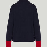 AMI Paris Zipped-collar wool sweater