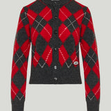 AMI Paris Argyle wool cardigan