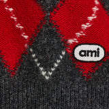 AMI Paris Argyle wool cardigan