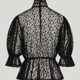 Dolce & Gabbana Floral-embroidered tulle top