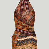 Dries Van Noten printed halterneck top