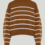 Theory Striped cashmere crewneck sweater