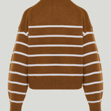 Theory Striped cashmere crewneck sweater