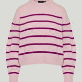 Theory Striped cashmere crewneck sweater