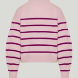 Theory Striped cashmere crewneck sweater