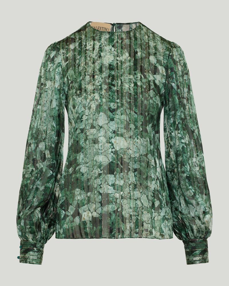 Valentino Garavani Pekin Lurex Urbs Mosaique top