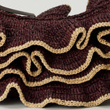 Zimmermann Goldentime ruffle shoulder bag