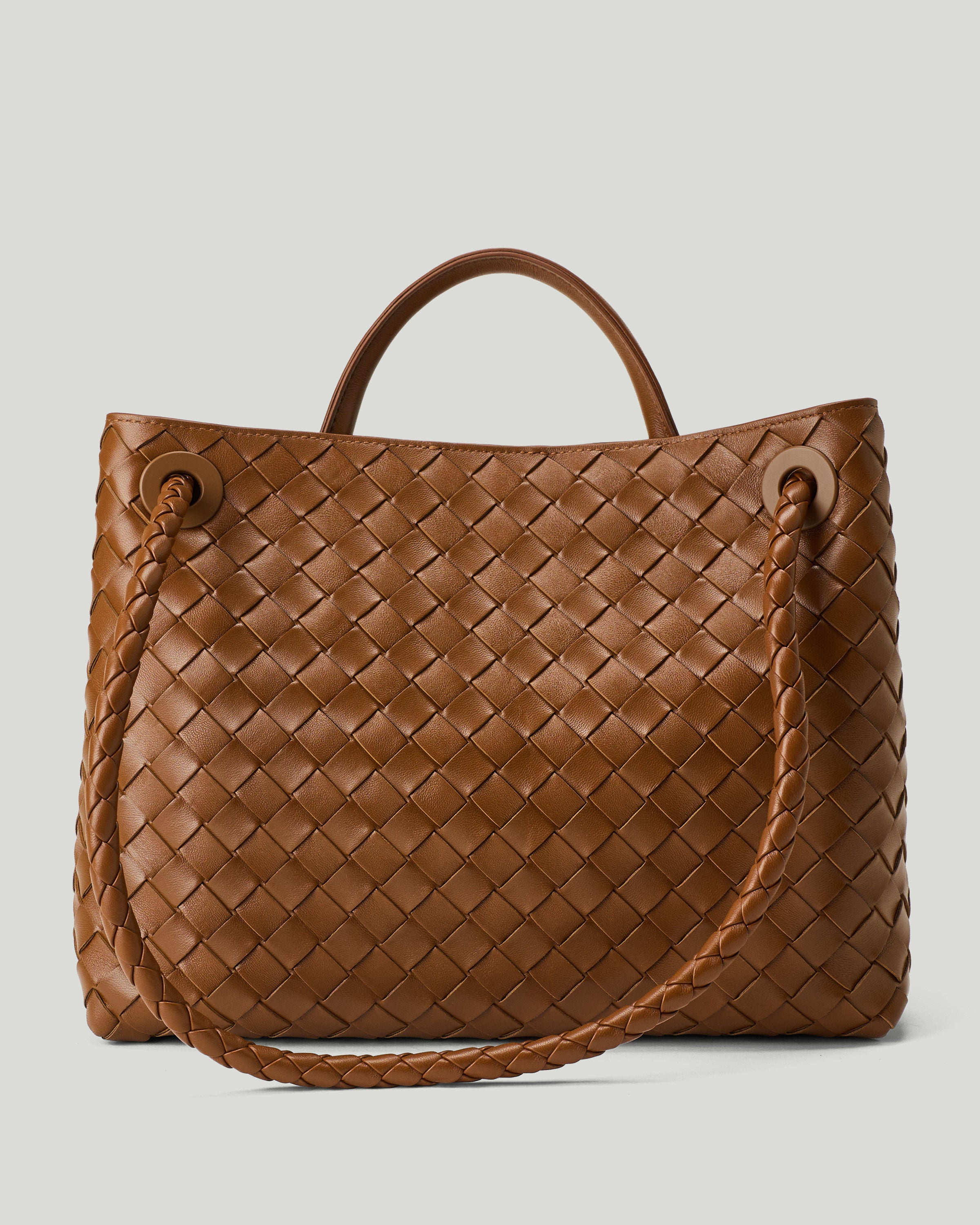 Bottega Veneta Andiamo tweed top-handle bag – Luisa World