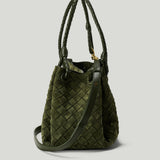 Bottega Veneta Intrecciato suede shoulder bag