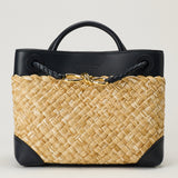 Bottega Veneta Andiamo small raffia bag