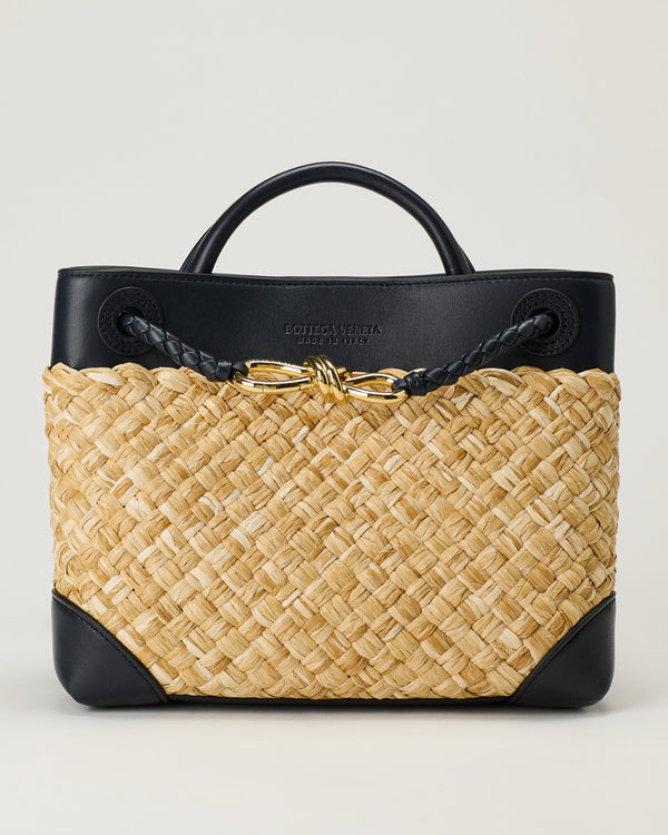Bottega Veneta Andiamo small raffia bag