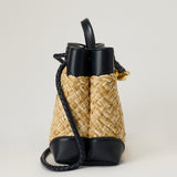 Bottega Veneta Andiamo small raffia bag