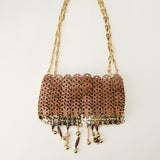 Rabanne 1969 Nano Disc wooden shoulder bag