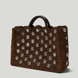 Rabanne Embellished raffia tote bag