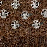 Rabanne Embellished raffia shoulder bag