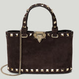 Valentino Garavani Rockstud mini suede shopping bag