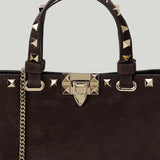 Valentino Garavani Rockstud mini suede shopping bag