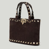 Valentino Garavani Rockstud mini suede shopping bag