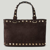 Valentino Garavani Rockstud mini suede shopping bag