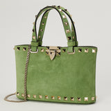 Valentino Garavani Rockstud mini embellished suede tote