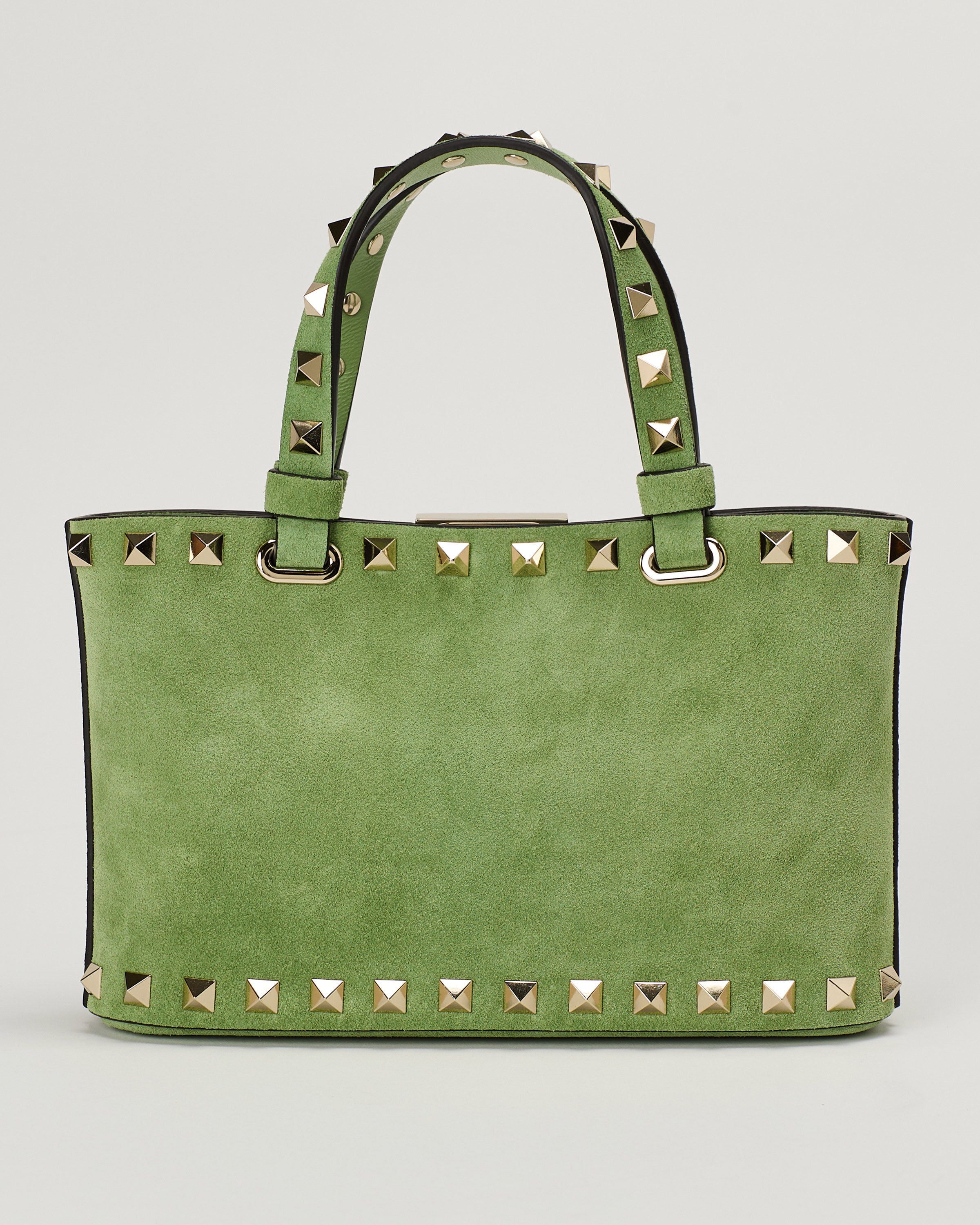 Valentino Garavani Rockstud mini embellished suede tote – Luisa World