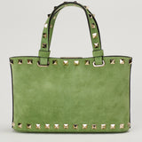 Valentino Garavani Rockstud mini embellished suede tote