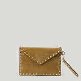 Valentino Garavani Rockstud medium suede pouch