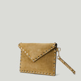 Valentino Garavani Rockstud medium suede pouch