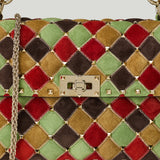 Valentino Garavani Rockstud Spike suede shoulder bag