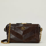 Valentino Garavani Panthea small leather and suede shoulder bag