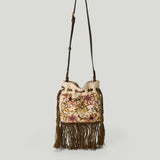 Valentino Garavani Embroidered fringed bag