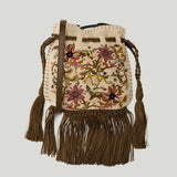 Valentino Garavani Embroidered fringed bag