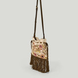 Valentino Garavani Embroidered fringed bag
