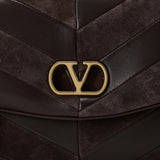 Valentino Garavani Djuna medium chevron leather shoulder bag