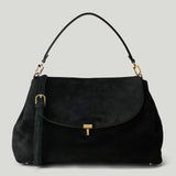 TOTEME T-Lock suede satchel bag