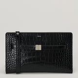 Toteme Belted crocodile-embossed crossbody bag