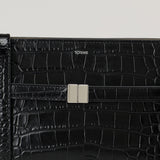 Toteme Belted crocodile-embossed crossbody bag